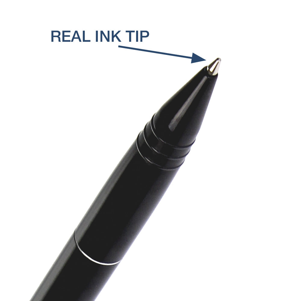 Pen recorder real ink cartridge writing capability
