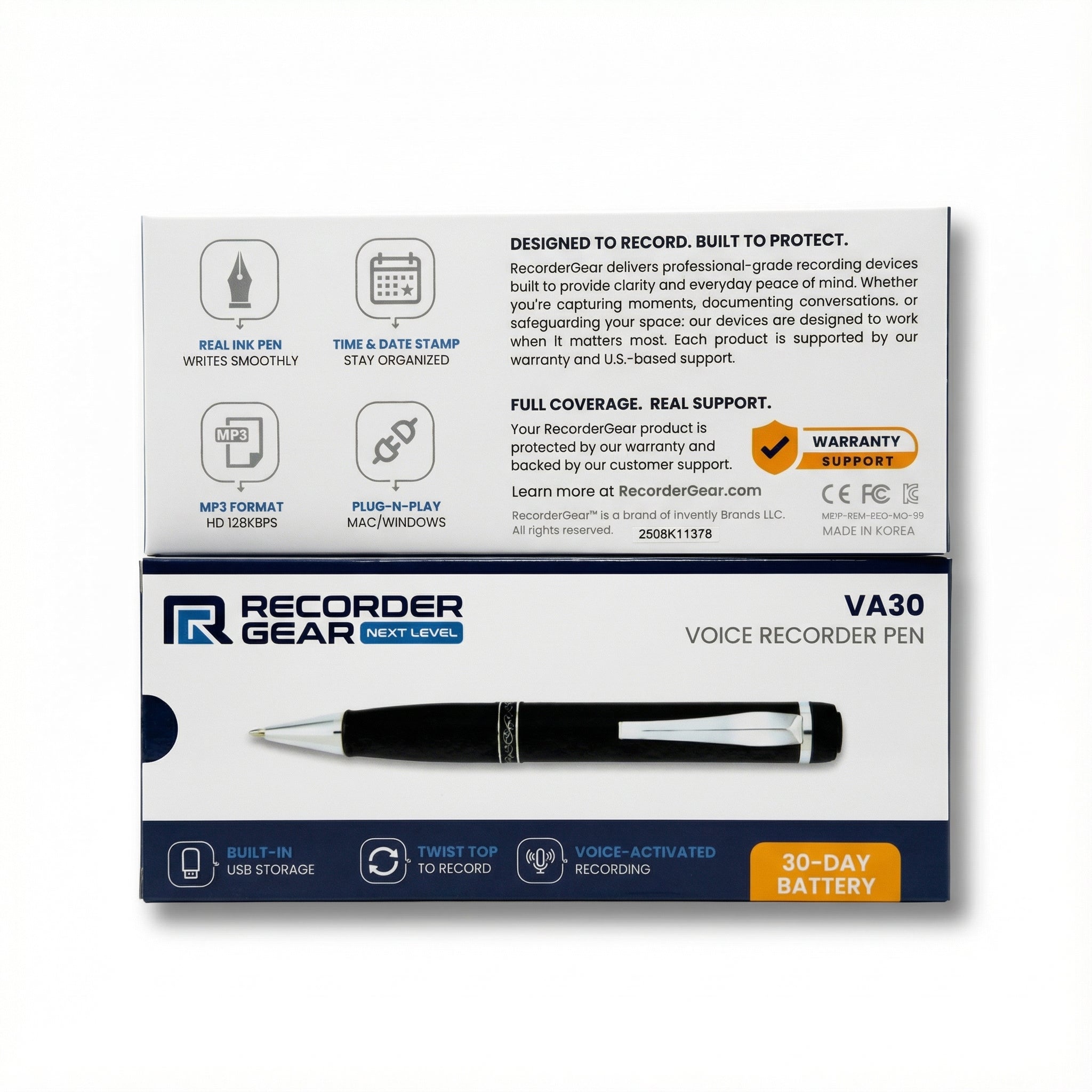 VA30 recording pen real ink writing 8GB storage