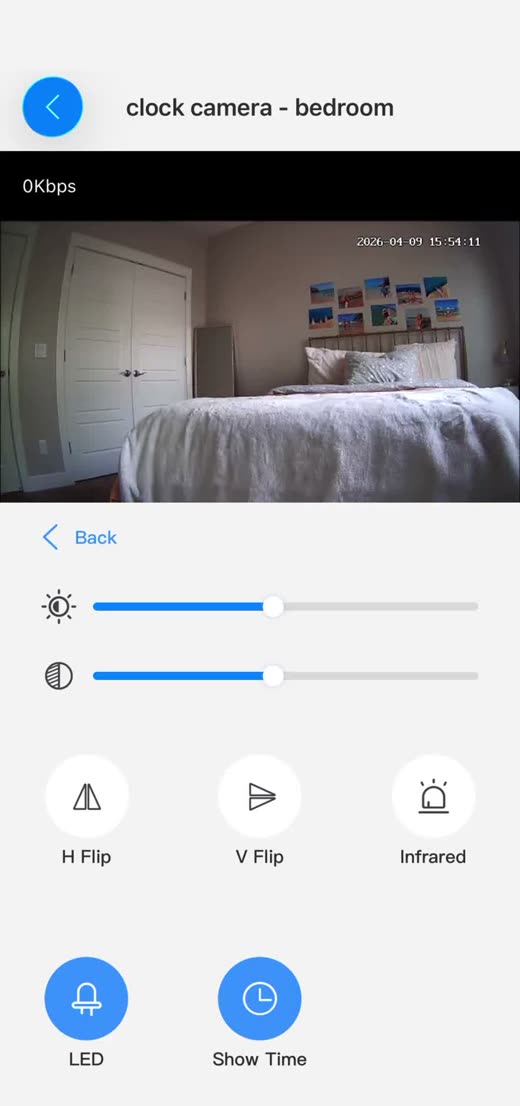 tCam More menu Infrared toggle