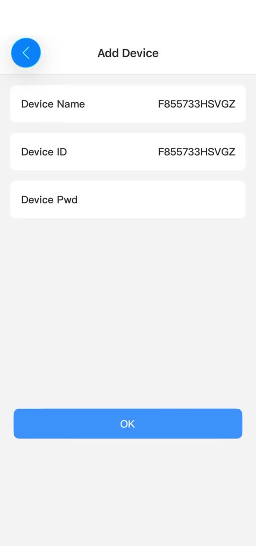 tCam Edit Device screen