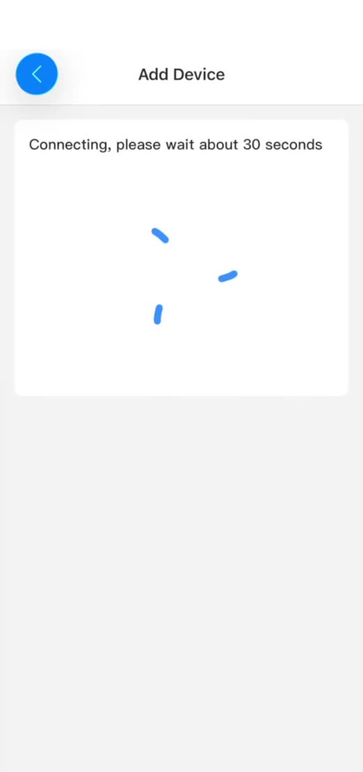 tCam connecting screen