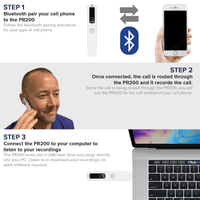 Phone recorder voice recording mode 288 hours