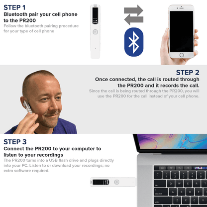Phone recorder voice recording mode 288 hours