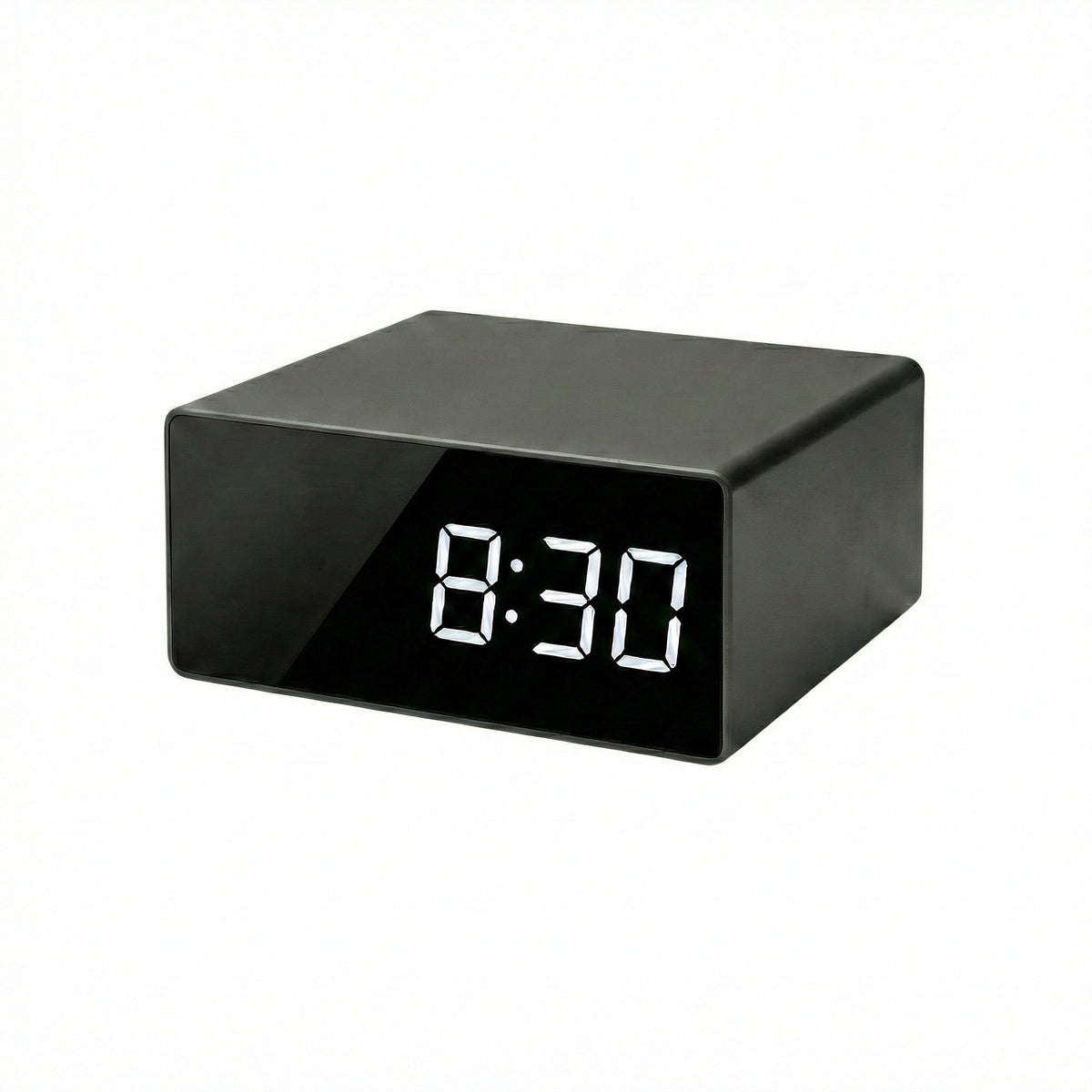 RecorderGear RG200 digital clock camera, IR night vision, WiFi monitoring front view
