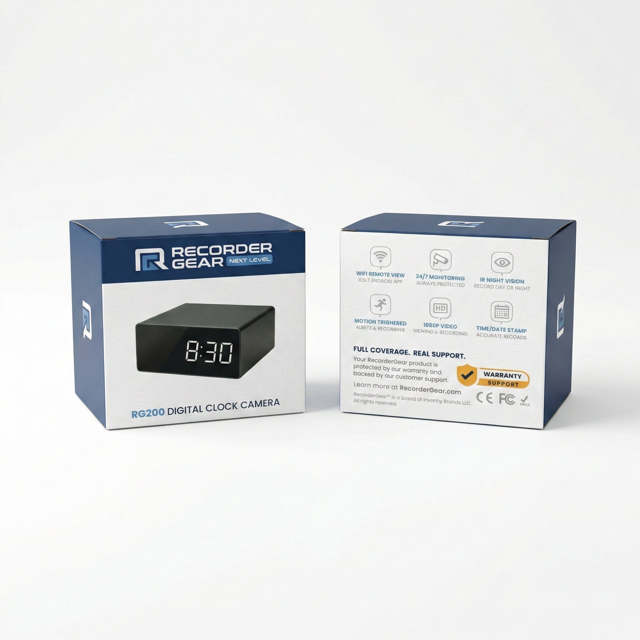 RG200 WiFi Clock Camera - IR Night Vision | RecorderGear