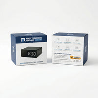 RecorderGear RG200 clock camera with night vision packaging and box