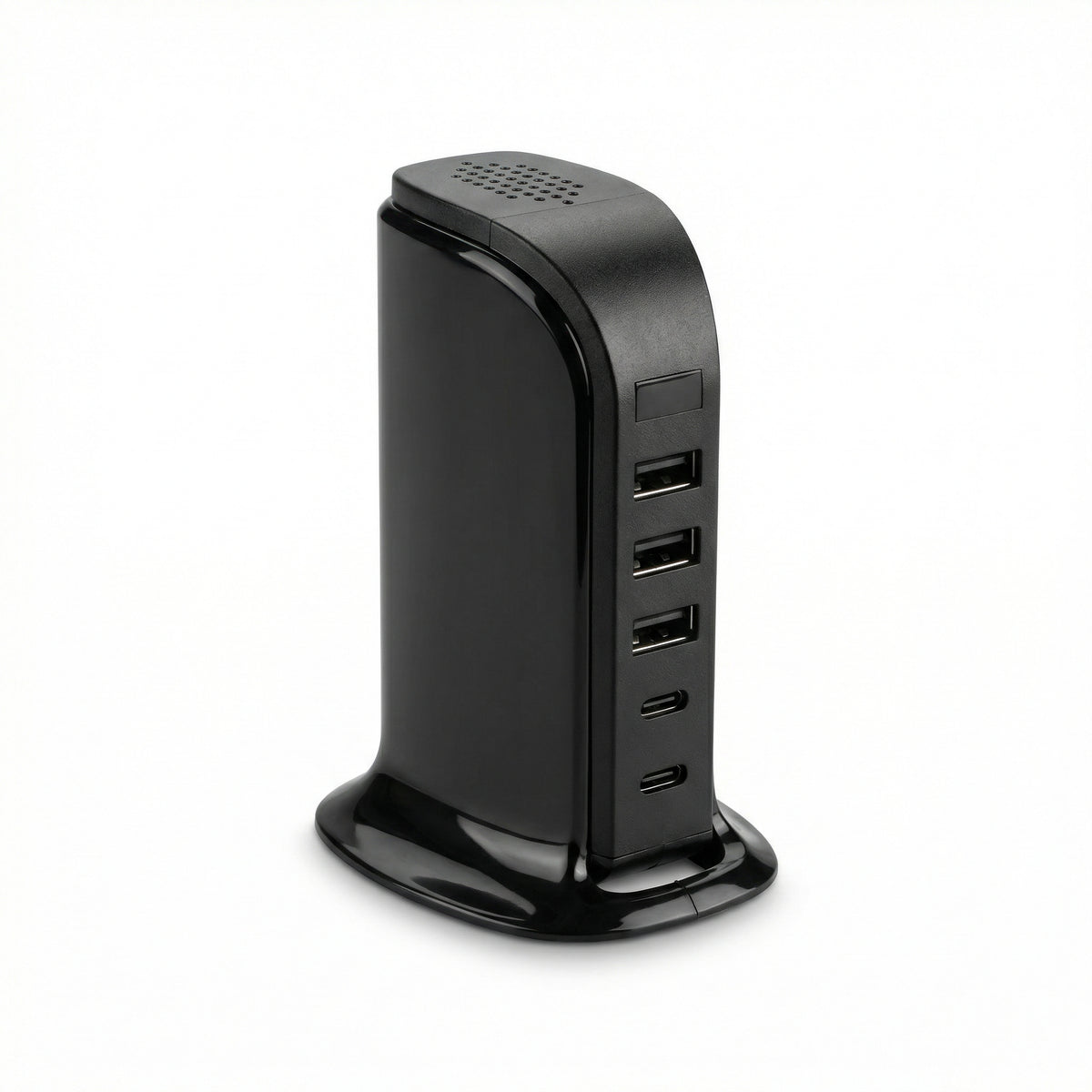 RecorderGear RG80 charging station camera, 5 USB ports, 1080p WiFi front view