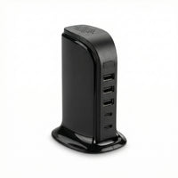 RecorderGear RG80 charging station camera, 5 USB ports, 1080p WiFi front view