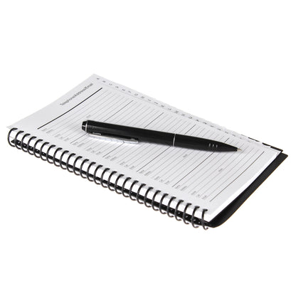 Pen recorder real ink cartridge writing capability