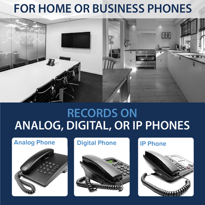 Landline phone recorder loop recording 16GB 1024 hours