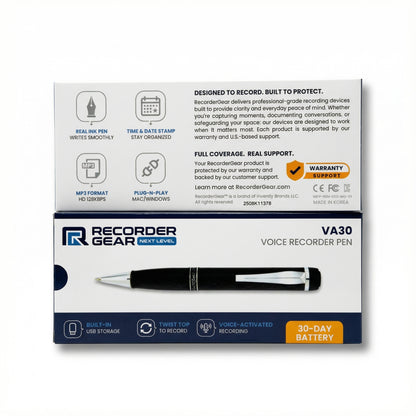 VA30 recording pen real ink writing 8GB storage